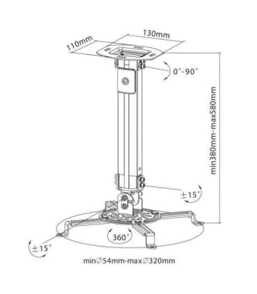 Sbox PM-18S Projector Ceiling Mount