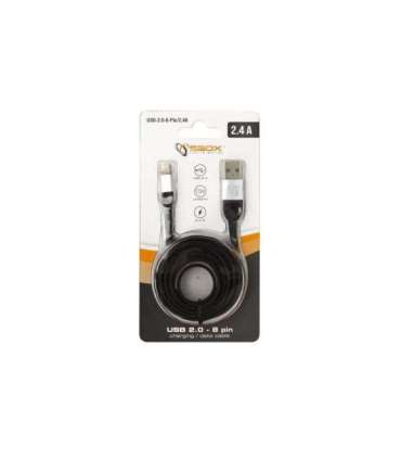 Sbox USB 2.0-8-Pin/2.4A black/silver