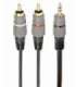 CABLE AUDIO 3.5MM TO 2RCA 1.5M/GOLD CCA-352-1.5M GEMBIRD