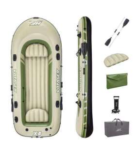 Inflatable 4-seat boat Bestway Voyager X4 Raft, 350х145x49 cm, 65156