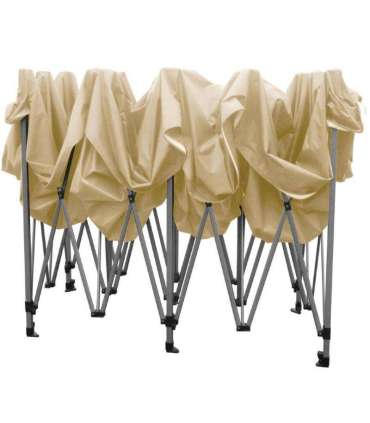 Pop Up Folding awning 2.92x2.92 m, with walls, Beige, H series, steel (tent, pavilion, awning)