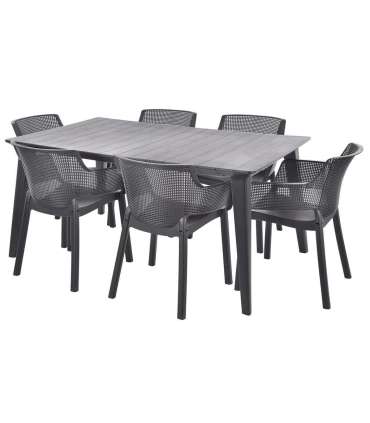 Aiamööbli komplekt HECHT ELISA GRAPHITE 6