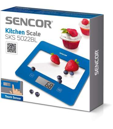 Värviline köögikaal klaaspinnaga Sencor SKS5022BL, sinine