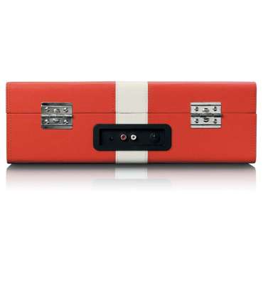 Vinüülplaadimängija kohvris Lenco TT110RDWH, punane/valge